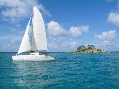 Catamaran, Island of Praslin, Seychelles, Indian Ocean, Africa