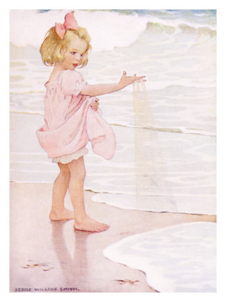 Young Girl in the Ocean Surf