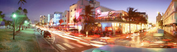 Traffic on a Road, Ocean Drive, Miami, Florida, USA