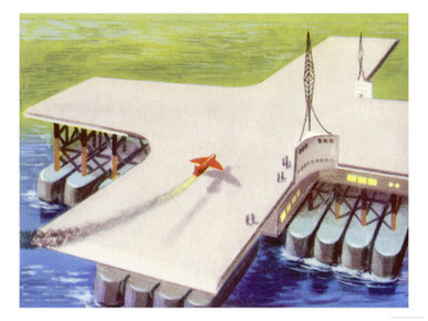 Mid-Ocean Landing Platform for Intercontinental Flights