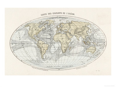 World Map of the Ocean Currents