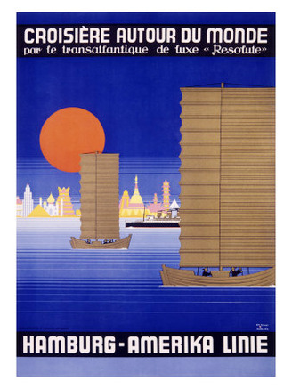 Hamburg America Orient Oceanline Poster