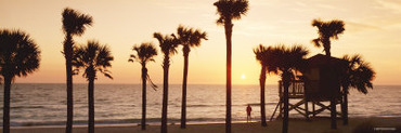 Sunset over the Ocean, Gulf of Mexico, Lido Beach, St. Armands, Florida Keys, USA