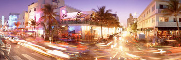 Traffic on a Road, Ocean Drive, Miami, Florida, USA