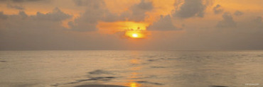 Sunset over an Ocean, Indian Ocean, Maldives