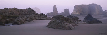 Rock Formations on a Landscape, Pacific Ocean, Boardman State Park, Oregon, USA