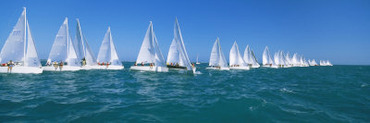 Sailboat Racing in the Ocean, Key West, Florida, USA