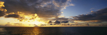 Clouds over the Pacific Ocean at Sunset