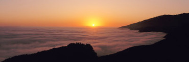 Sunset with Marine Layer, Pacific Ocean, Big Sur, California, USA