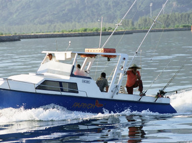 Fishing Boat, Cerf Passage, Northeast Coast, Island of Mahe, Seychelles, Indian Ocean, Africa