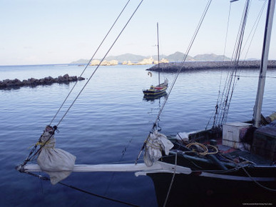 Fishing Port, West Coast, Island of La Digue, Seychelles, Indian Ocean, Africa