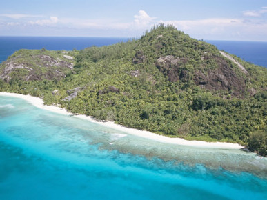 Aerial, Ile Therese, Northwest Coast, Island of Mahe, Seychelles, Indian Ocean, Africa