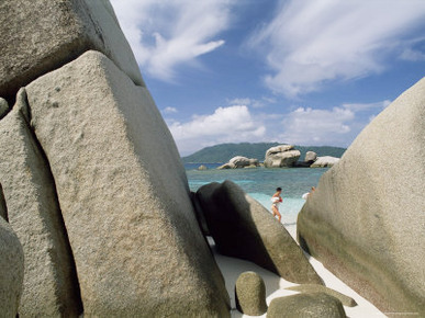 Rocks, Coco Island, Praslin, Seychelles, Indian Ocean, Africa