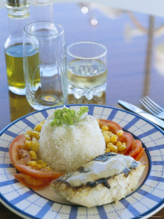 Food and Drink on Board a Catamaran, Praslin, Seychelles, Indian Ocean, Africa