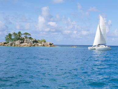 Catamaran, Island of Praslin, Seychelles, Indian Ocean, Africa