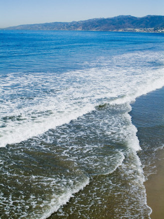 View of Pacific Ocean from Santa Monica Pier, Santa Monica, California, USA