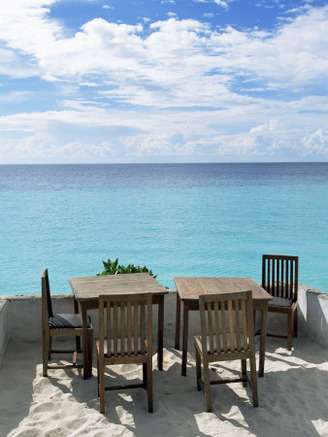 Balcony Overlooking Indian Ocean, Nungwi Beach, Island of Zanzibar, Tanzania, East Africa, Africa