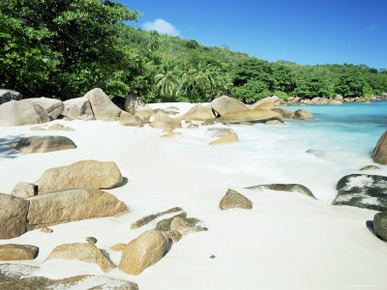 Beach, Anse Lazio, Praslin Island, Seychelles, Indian Ocean, Africa