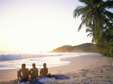 Beach on South Coast, Island of Mahe, Seychelles, Indian Ocean, Africa