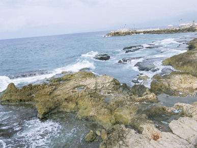 Ocean Front on the Mediterranean Sea, Beirut, Lebanon, Middle East