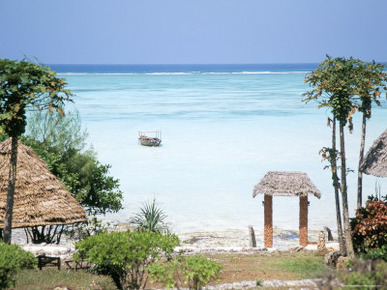 Indian Ocean from the Ras Nungwi Beach Hotel, Zanzibar, Tanzania, East Africa, Africa