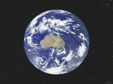 Earth Centered on Australia and Oceania